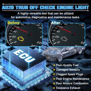 Mise à jour gratuite à vie XTOOL AD20 Advancer OBD2 Lecteur de code <span class=keywords><strong>Scanner</strong></span> Outils de diagnostic de moteur de voiture Outil de <span class=keywords><strong>scanner</strong></span> de contrôle d'<span class=keywords><strong>application</strong></span> <span class=keywords><strong>Android</strong></span> - Product Image 3