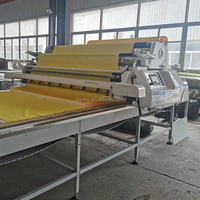 Découpeuse droite de tissu de couteau avec la pompe à vide fendue