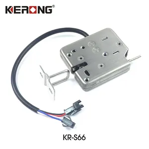 KERONG 12V 24V Cerraduras de gabinete eléctricas de pestillo giratorio electrónico de metal pequeño