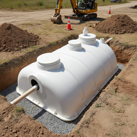 Petit équipement de traitement des eaux usées en fibre de verre, mini fosse septique de 0,5 à 2,5 m, marque Lanzhi, type appartement à trois chambres, 500 L/heure