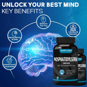 Etiqueta privada orgánica fosfatidilserina Nootropic Cerebro suplemento fosfatidilserina Cápsulas - Product Image 3