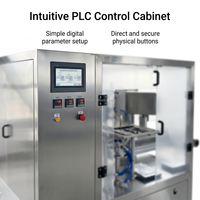 Machine d'emballage industrielle pour sacs préformés, remplisseur à vis électrique chauffant avec moteur, cuve sous pression et composants PLC