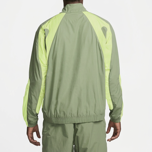 <b>Men's</b> <b>Green</b> Color Blocking <b>Tracksuit</b> Set Full Sleeve Stand Collar Zipper Closure Sporty Style Breathable Lightweight Spring Wear - Product Image 6