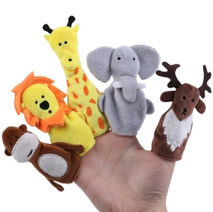Títeres de Dedo de Animales de Peluche con Relleno de Algodón PP y <span class=keywords><strong>Material</strong></span> de Peluche Corto - Product Image 5