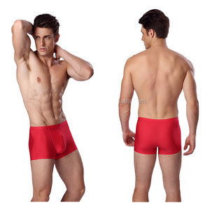 Men's Trendy Cotton Underwear with Embroidered Waist Logo Antibacterial Seamless Knitted Fabric for Home Use - Product Image 1
