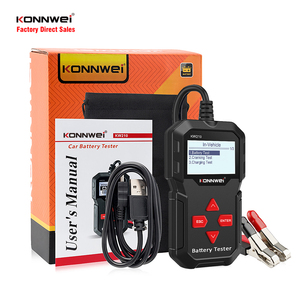 디지털 Konnwei kw210 100-2000CCA 12V 자동차 배터리 테스터 + 교류 발전기 시동 모터 분석기
