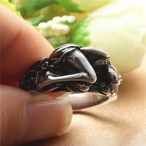 European American Style Animal Shape <b>Titanium</b> Steel <b>Ring</b> Retro Silver Women's Fashion Jewelry Gift - Product Image 4
