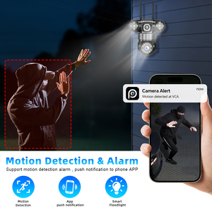 16MP 4-Lens WiFi PTZ Commercial Security <strong>Camera</strong> 360&deg; No Blind Spot Outdoor PTZ <strong>CCTV</strong> Motion Detection for Warehouse Shop Factory - Product Image 3