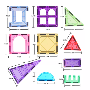70 Mảnh Rõ Ràng 3D Xây Dựng Từ Khối Gạch Đặt Đồ Chơi Từ Hình Vuông Hình Tam giác Từ Khối Cho Trẻ Em - Product Image 6