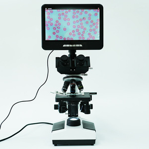 Microscope trinoculaire LCD C-107T 40-1600x avec plateforme mobile double couche et source de lumière LED pour laboratoire biologique - Product Image 3