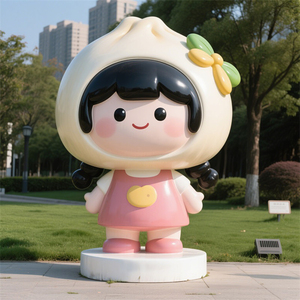 D542 Sculpture Fantaisie Mignonne en Fibre de Verre Taille Réelle Fille Lune Étoilée pour Parc d'Attractions, Coin Photo et Décoration de Jardin pour Enfants - Product Image 6