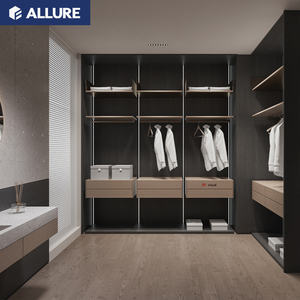 Armoire en bois Allure avec <span class=keywords><strong>porte</strong></span> coulissante intelligente et amovible pour vêtements, design intégré au lit - Product Image 2