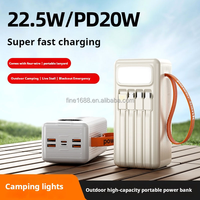 Banque d'alimentation rapide ODM/OED 50000mAh avec charge bidirectionnelle de type C haute capacité 22,5W PD, interface d'entrée USB