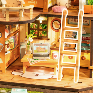 Robotime Rolife US Warehouse DIY Miniature House Kit fait main DG169 <span class=keywords><strong>Puppy</strong></span>'s Cozy Villa Model Kit 3D Puzzles en bois - Product Image 6