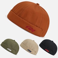 Bonnet de rue pour femme Qingdao Melon Skin, style japonais, cowboy, marin, rétro, étudiant, 100% coton, imprimé sérigraphié, toutes saisons