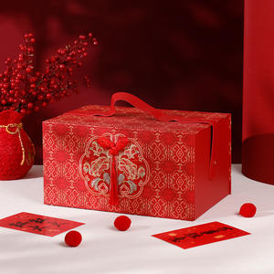 紙製ハンドル付き手作りキャンディ＆シュガーギフト包装箱 食品、クッキー、お菓子、ビジネス、ホリデーパーティーデコレーション用（<span class=keywords><strong>2</strong></span>サイズ） - Product Image 3