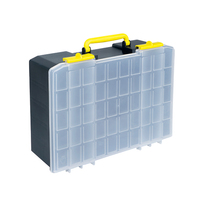 Boîte de rangement en plastique noir + transparent MEIJIA, fournisseur d'usine, 415x330x145mm, 16,5 pouces, multifonctionnelle, étui à outils OEM
