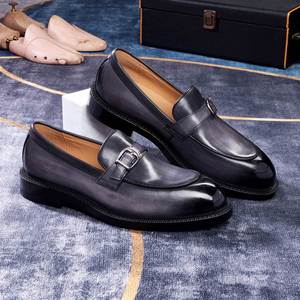 Top Quality Men's Formal Shoes Stylish Design and Casual Wear Resistant Breathable Leather Shoes Autumn Wedding and Party Shoes - Product Image 1