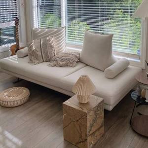 Canapé sectionnel compact moderne et minimaliste, ensemble créatif sans dossier, sièges légers avec dossier mobile en tissu <span class=keywords><strong>pour</strong></span> salon - Product Image 1