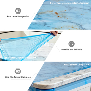Pellicola blu per uso domestico temporaneamente antigraffio per piano in marmo e pavimento in pietra autoadesivo <span class=keywords><strong>PE</strong></span> - Product Image 3