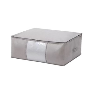 Gray Non-Woven Fabric <b>Storage</b> Box Large Capacity Organizer Bag for <b>Clothes</b> Quilts Bedding Home Use - Product Image 1