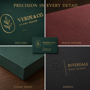Cartes de visite personnalisées haut de gamme en feuille métallisée, papier texturé teinté foncé pour les entreprises d'investissement et les collectivités créatives - Product Image 4
