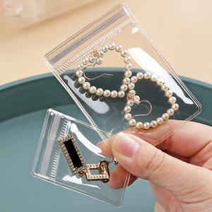 卸売 カスタムロゴ入り ジッパー付きジュエリーバッグ <span class=keywords><strong>PVC</strong></span>製 アクセサリー包装・収納用ビニール袋 - Product Image 4