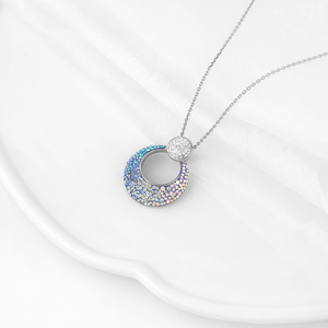 Lady Metal Zircon Necklace Earring Rhinestone Stone <b>Crystal</b> Women Party Purse Bride Bridal Wedding Evening Clutch Jewelry <b>Set</b> - Product Image 4