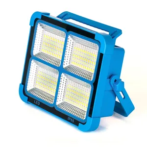 Fashion Blue Frame 100W Waterproof Design Solar Outdoor Lighting USB Rechargeable Emergency LED Solar Light