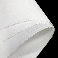 Tissu d'interlining pour casquette Oxford de haute qualité, respirant, blanc avec colle, LDPE 330GSM 0.23