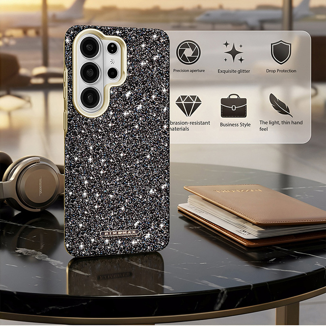 Suitable for Samsung Galaxy S26 Ultra Phone Case, New High-end Shockproof Luxurious Glitter Sequins Women's Style