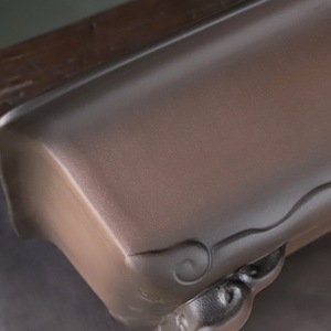 Maceta rectangular de arcilla morada hecha a mano con base de nube para bambú, azalea, pino y ciprés - Product Image 2