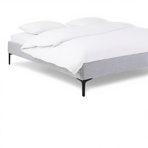 Letto Moderno Imbottito in Tessuto con <span class=keywords><strong>Base</strong></span> Integrata per Progetti Alberghieri e Motel, Facile Montaggio, Prezzo all'Ingrosso per Airbnb e Guesthouse - Product Image 1