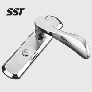 Cerradura de Puerta de Hotel Moderna RETICLE, de Acero Inoxidable, sin Llave, de Una Sola Lengüeta, para Interiores/Exteriores, Cocina, Dormitorio, Baño - Product Image 1