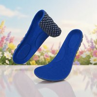 Semelles intérieures en maille tricotée bleu roi avec soutien de la voûte plantaire, respirantes, pour le sport, amorti ETPU, absorption des chocs pour la course et la gym