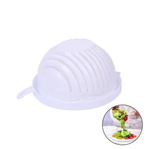 Gadget de cocina multifuncional para el hogar 2023, cortador de ensalada verde, cuenco, colador, divisor de verduras de grado alimenticio, cuenco para cortar