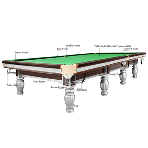 Grosir Warna Perak langsung Bojue 12 kaki turnamen Meja <span class=keywords><strong>Biliar</strong></span> Snooker Meja <span class=keywords><strong>Biliar</strong></span> dengan karet utara dan Jiujiang Slate - Product Image 3