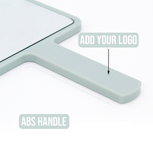 Bán buôn ABS nhựa duy nhất hai mặt biểu tượng tùy chỉnh trang điểm kích thước nhỏ cầm tay mỹ phẩm Vanity gương - Product Image 2