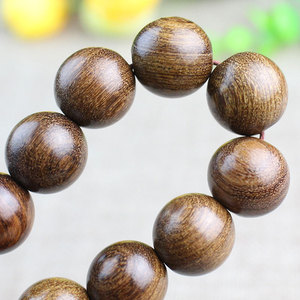 Collier de prière bouddhiste 108 perles en bois de santal doré vieilli avec pompon, style ethnique, unisexe, bijoux pour cérémonies religieuses - Product Image 3