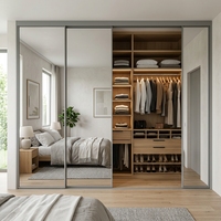 Armoire de chambre minimaliste haut de gamme Pavone avec fonctions extensibles, placard multifonctionnel pour villa