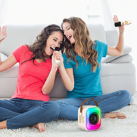 ONIKUMA L7-Juego de sonido inalámbrico portátil para mini karaoke, actualización de alto volumen, efecto de iluminación RGB, emparejamiento de Micrófono dual, altavoz BT