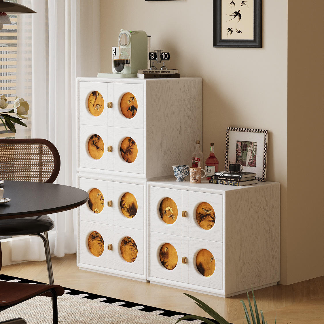 ตู้ผ้ากอซเซียงหยุน 502 ชิ้น-ช้างฟันขาว-3 ชิ้น