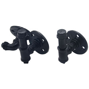 מדף צינורות תעשייתי, מדף צף, מדף למטבח/בר, מדף קיר, יחידת מדפים, מדף ספרים, מתכת/ברזל בסגנון כפרי, יחידה בודדת - Product Image 6