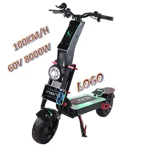 HUAYUE 100mph Powerful fastest Electric Scooter 60V 8000W 13inch Scooter for Adults