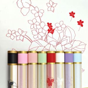 Papier d'emballage pour fleurs de luxe, style rose spatial, 58*58cm/pièce, imperméable, avec impression dorée sur les bords - Product Image 2