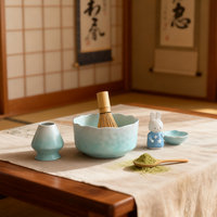 Ensemble d'accessoires pour le thé matcha Ciyu, 3 pièces, style japonais, porcelaine de qualité cérémonielle, durable, écologique