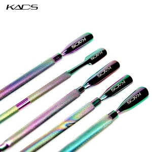 5Pcs Rainbow Nail Cuticle Pusher Stainless Steel Nail Nipper Dead Skin Push Remover <b>Pedicure</b> Manicure Nail Care <b>Tools</b> - Product Image 6
