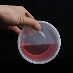 Thân Thiện Với Môi Trường An Toàn Trong Suốt Đóng Cửa Nhựa Rõ Ràng Súp Tủ Đông Bát Tròn Deli Lò Vi Sóng Hộp Đựng Thực Phẩm Dùng Một Lần Có Nắp - Product Image 5