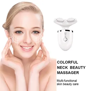 MLIKE Beauty EMS Vibration chauffage LED luminothérapie soins de la peau beauté cou Lifting visage Lifting masseur