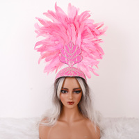 Coiffes de carnaval en plumes moelleuses très populaires, disponibles en plusieurs couleurs pour les spectacles sur scène et les jeux de costumes d'Halloween